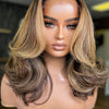 JAZMINEE <p> Warm Golden Blonde Highlight Glueless HD Wig