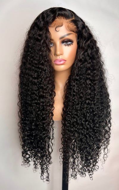 BALI <p > Custom Glueless HD Closure Wig Cambodian Curly Hair