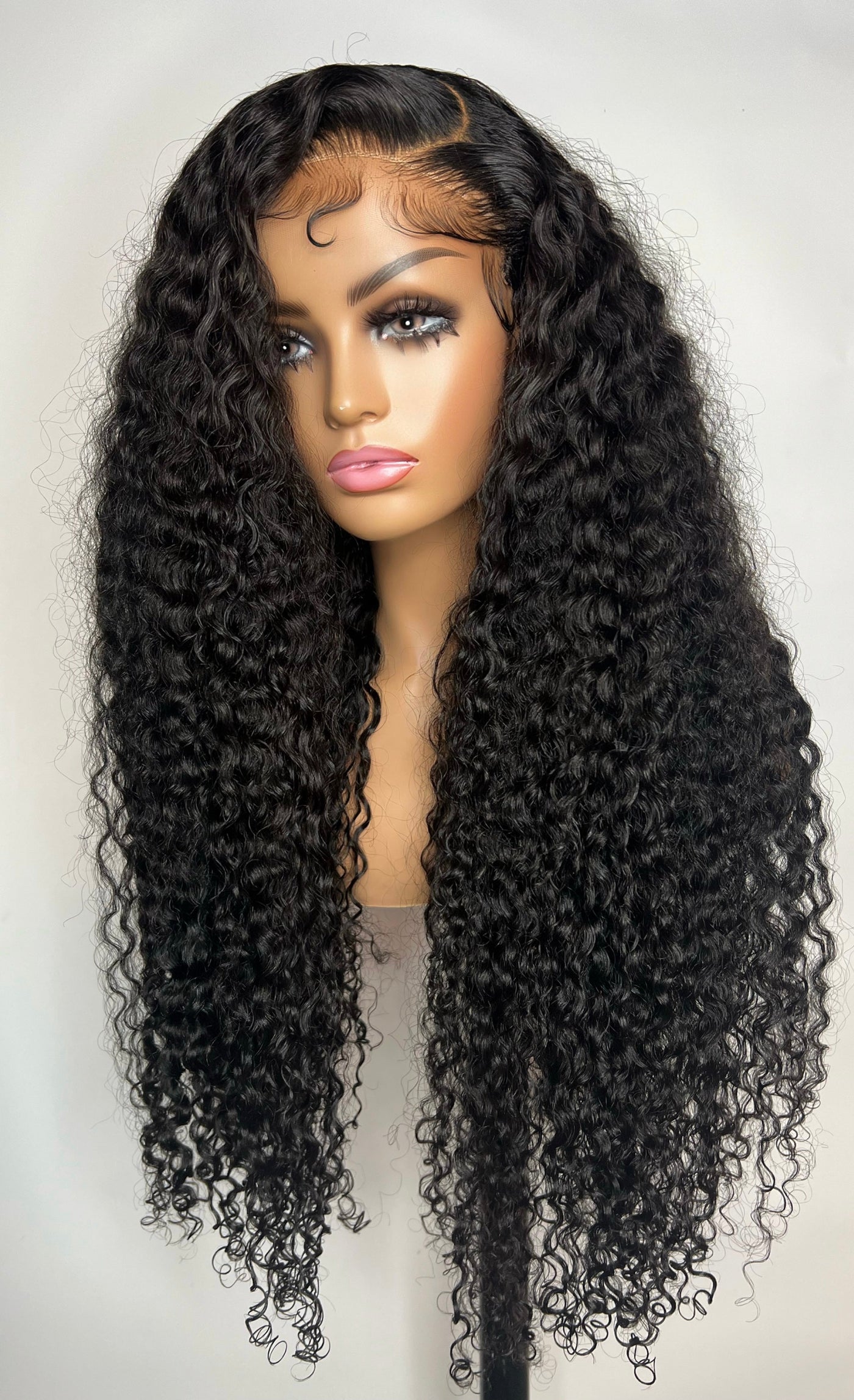 BALI <p > 2x6 Custom Glueless HD Closure Wig Cambodian Curly Hair