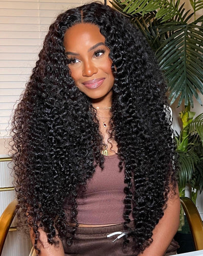 BALI <p > 2x6 Custom Glueless HD Closure Wig Cambodian Curly Hair