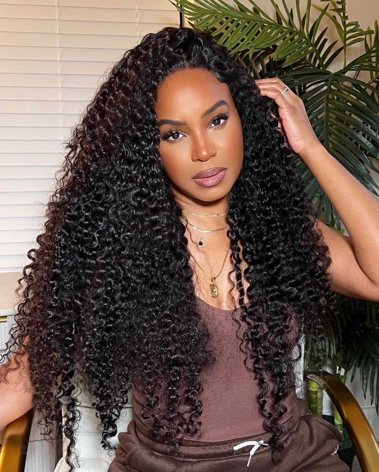 BALI <p > 2x6 Custom Glueless HD Closure Wig Cambodian Curly Hair