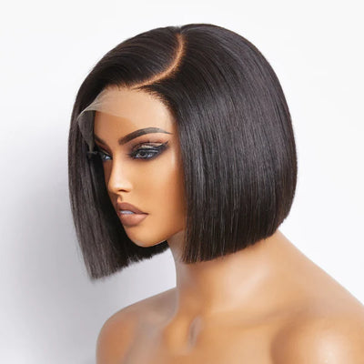 JADA <p> Custom HD Closure Wig Cambodian Human Hair 8-inch Bob