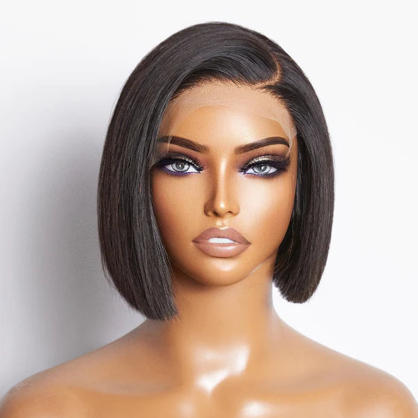 JADA <p> Custom HD Closure Wig Cambodian Human Hair 8-inch Bob