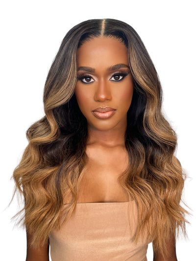 MARLO <p> Honey Blonde Balayage HD Lace Wig