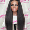 NUBIAN <p> Pre plucked 7X7 HD Lace Glue-less Kinky Straight Wig