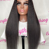 NUBIAN <p> Pre plucked 2X6 HD Lace Glue-less Kinky Straight Wig
