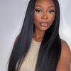NUBIAN <p> Pre plucked 5X5 HD Lace Glue-less Kinky Straight Wig